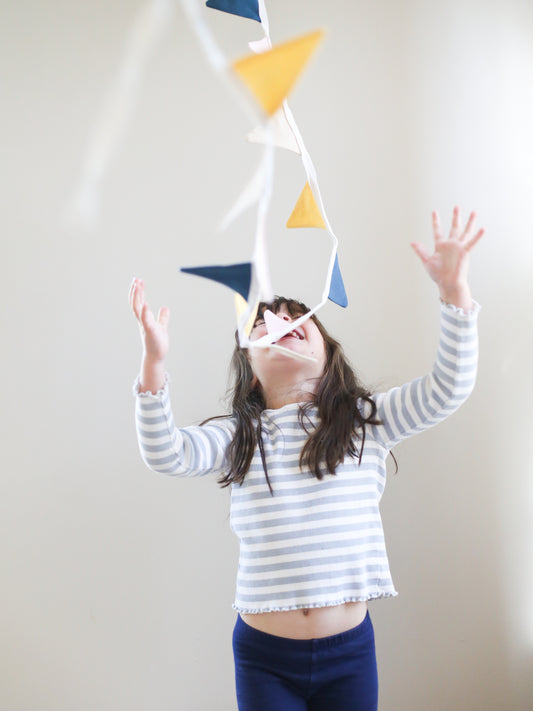 reusable linen bunting customizable with different colors