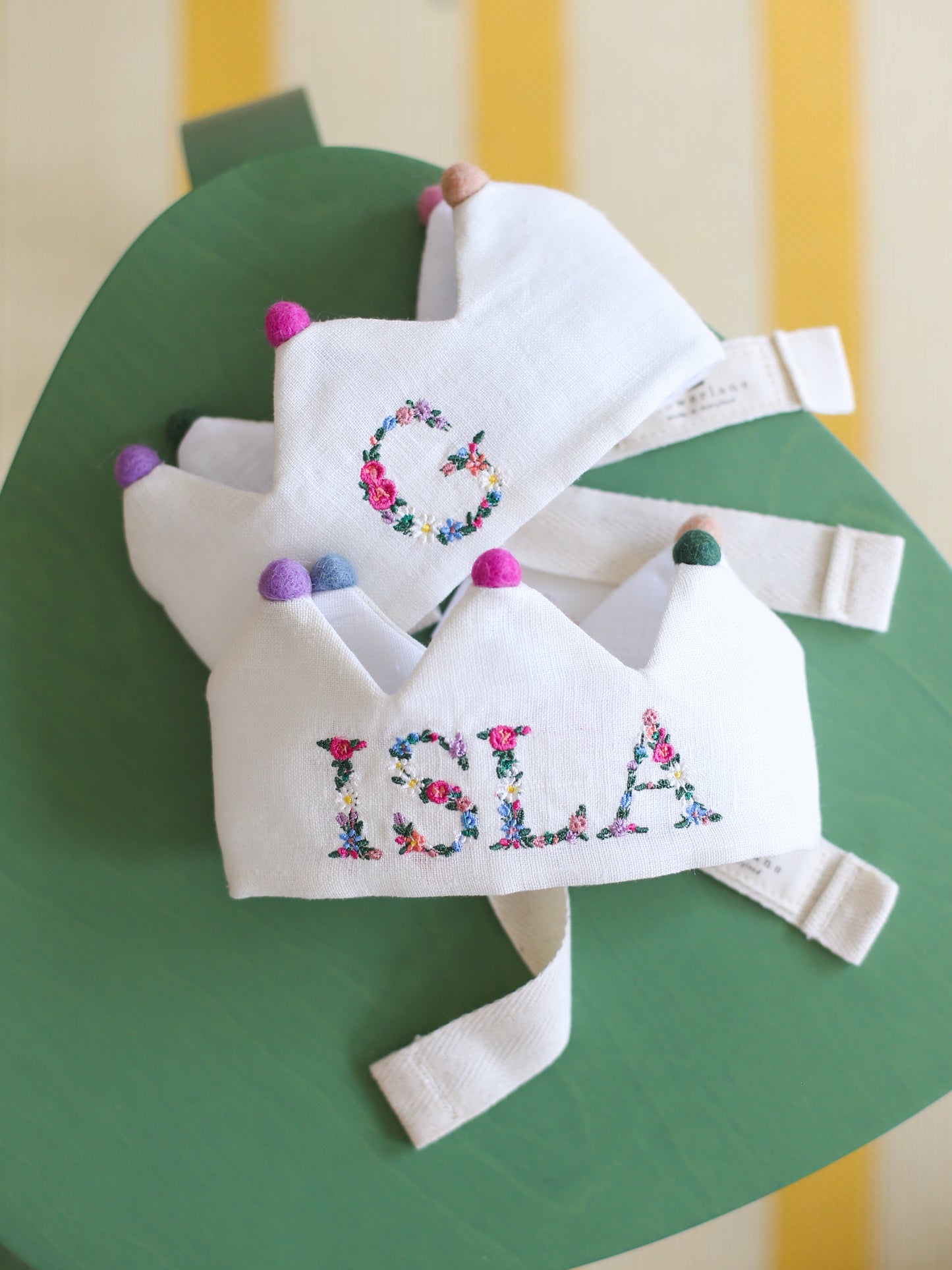 Floral Monogrammed Crown