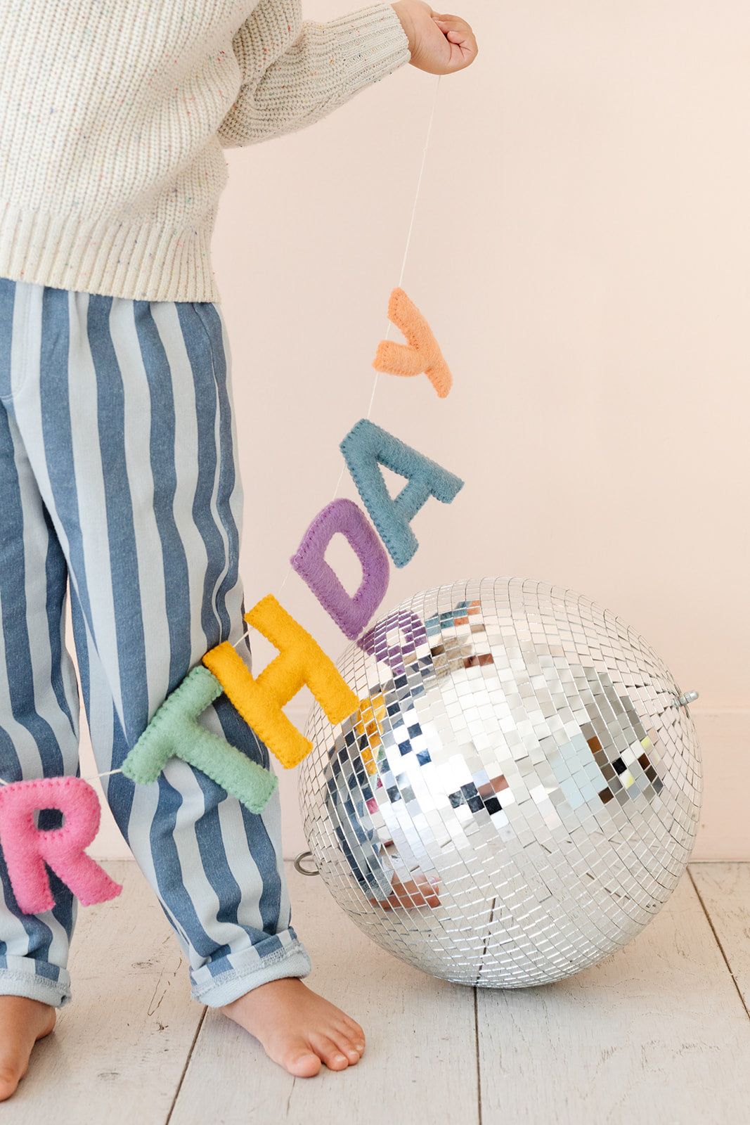 Pastel Happy Birthday Felt Garland - Market