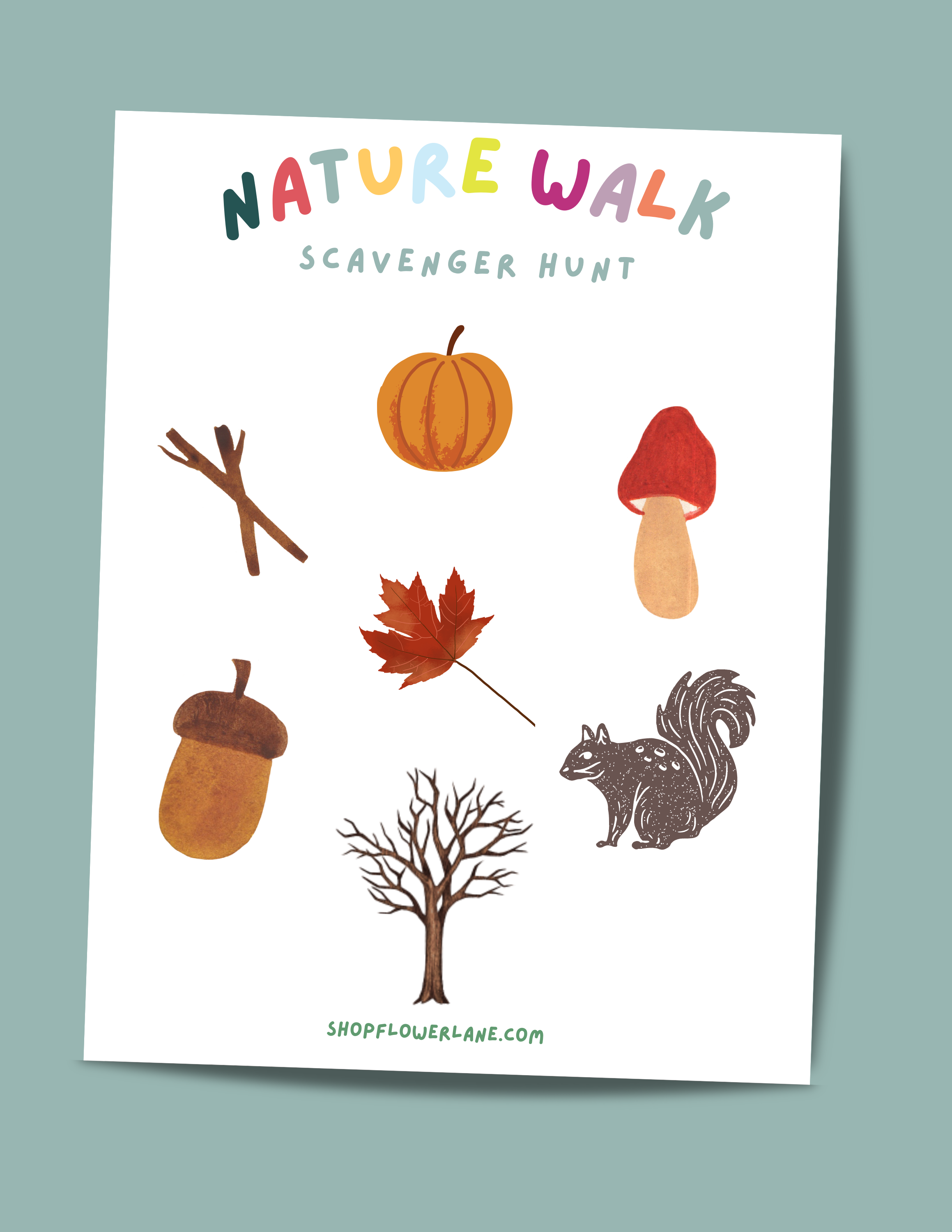 nature scavenger hunt for toddlers and children that is easily done