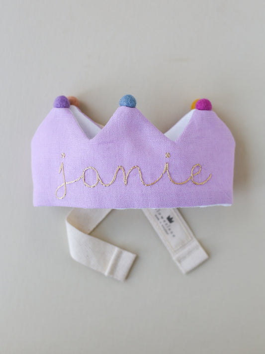 Lavender Personalized Birthday Crown