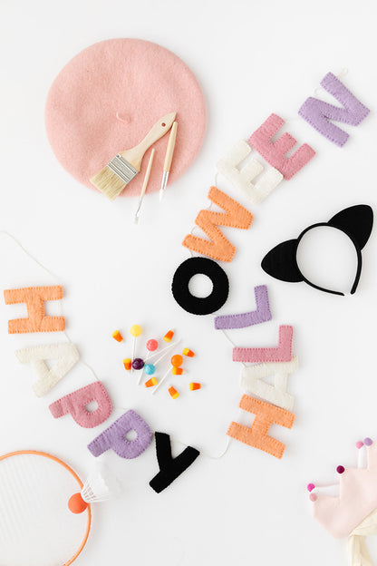 Colorful Happy Halloween Felt Garland