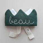 dark green birthday crown with name